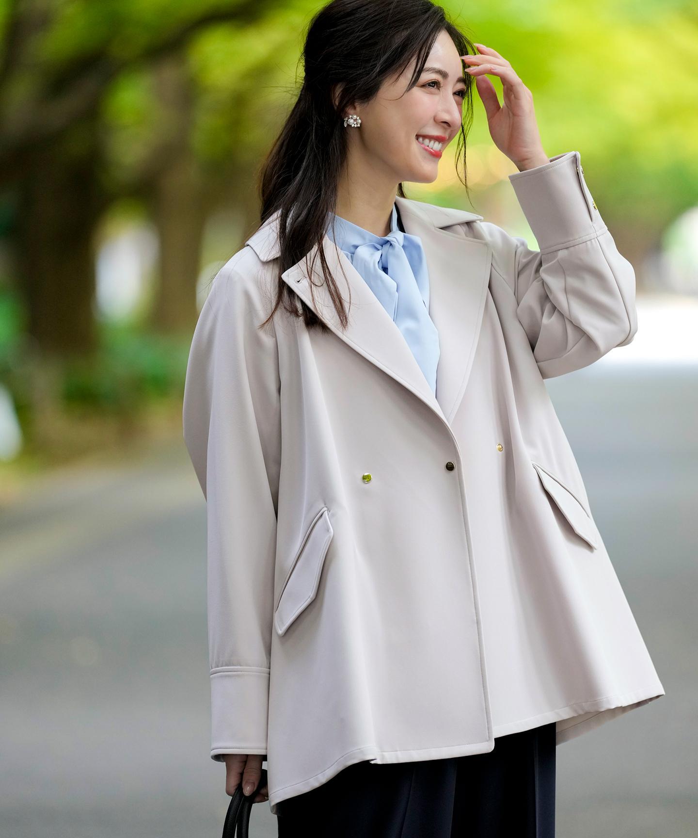 エレカジストレッチミドルトレンチ コート