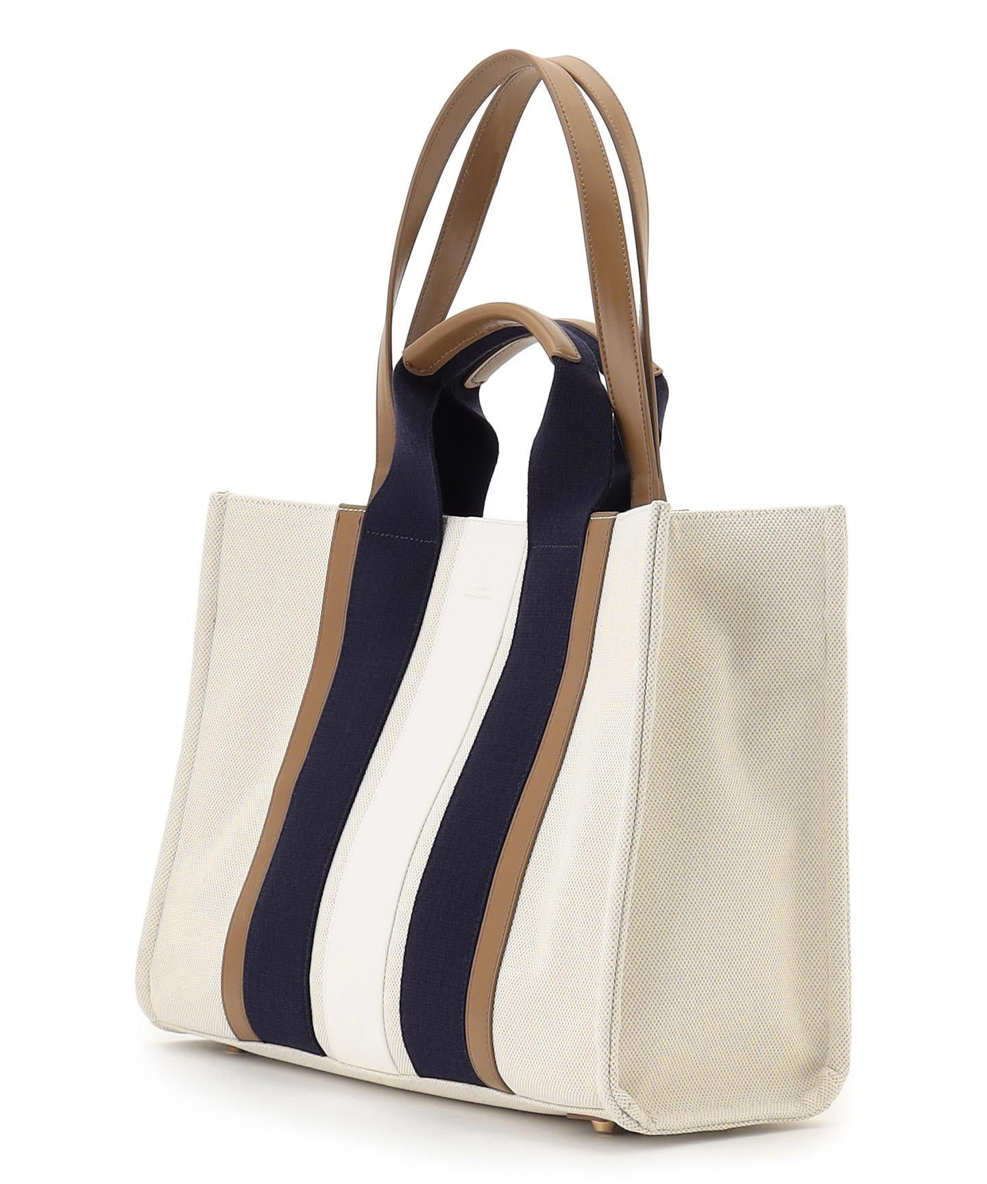 ストライプキャンバス トートバッグ
