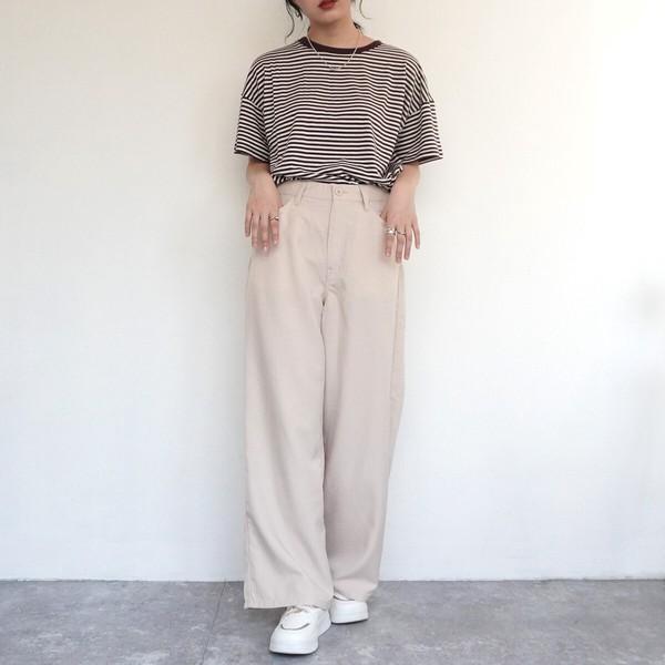 【接触冷感】ワイドパンツ