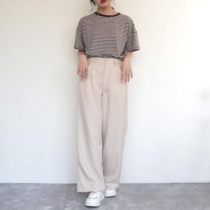 【接触冷感】ワイドパンツ