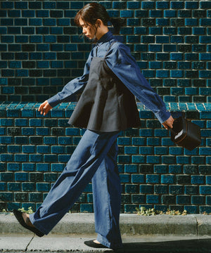 ライトダンガリー ワイドパンツ