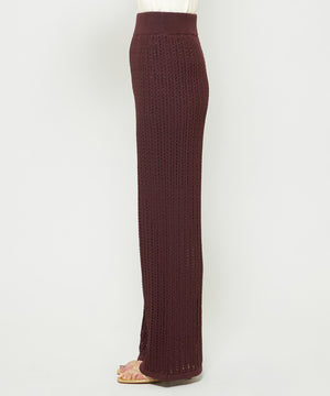 シースルーケーブルニット パンツ