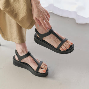 Tストラップ プラットフォーム サンダル