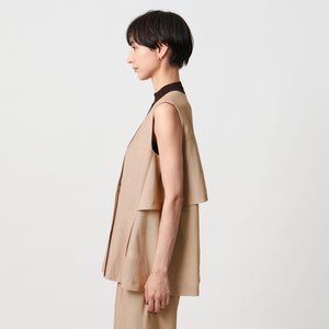 シアー バックフレア ベスト ‐ウォッシャブル‐