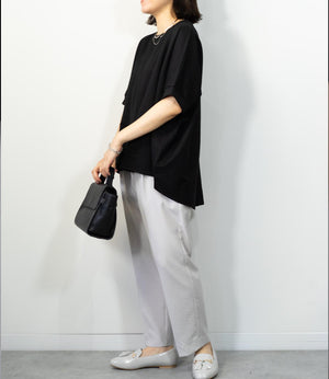 接触冷感オーバーカットソー