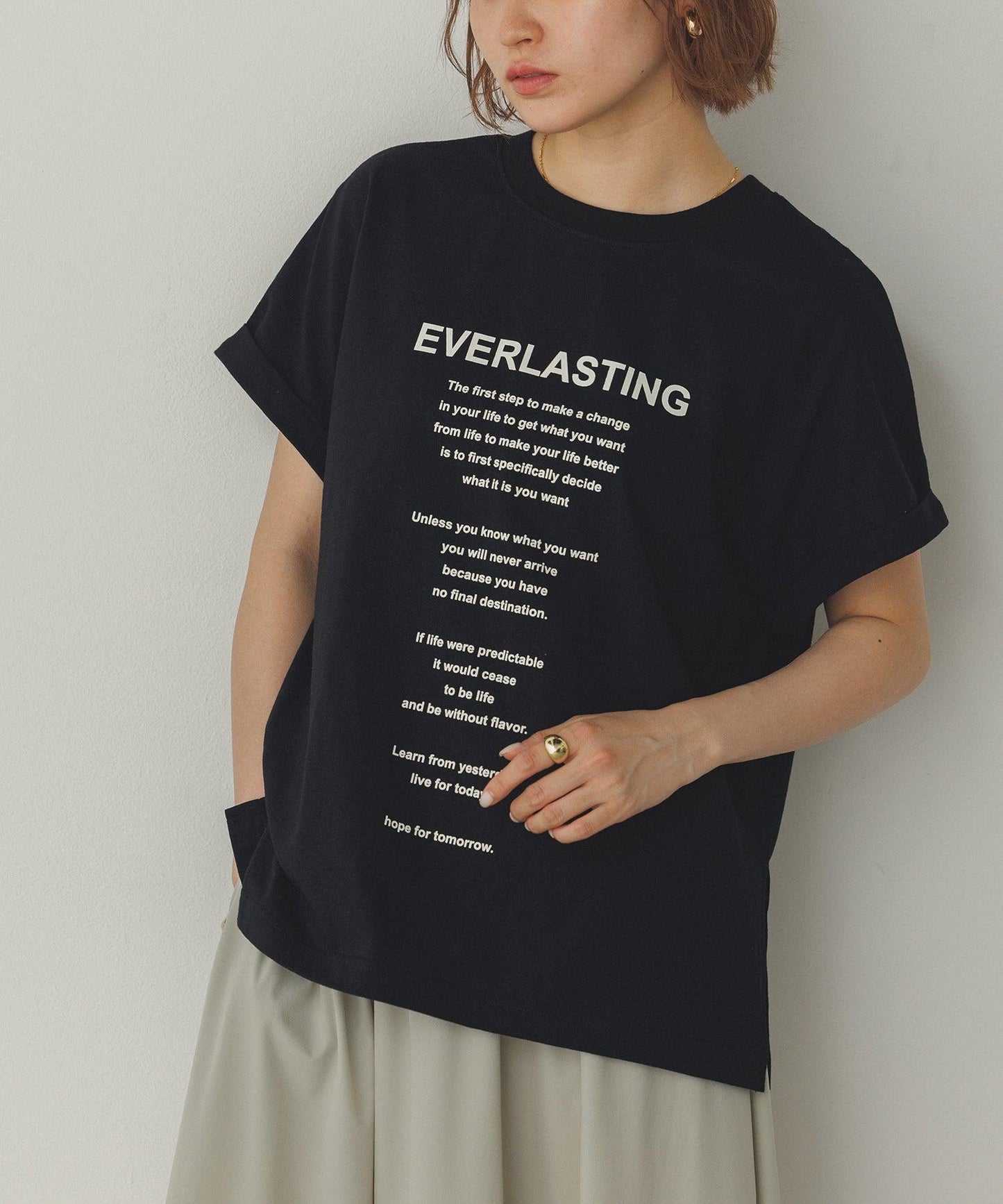 前後2wayUSAコットンTシャツ