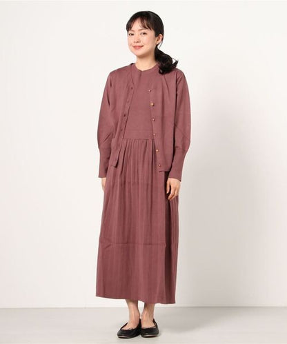 カーディガン＆プリーツワンピニットアンサンブル