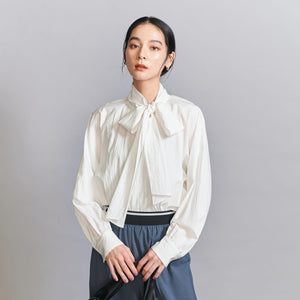 【WEB限定 Wardrobe DAILY MINIMAL】リボンタイブラウス -2WAY/ウォッシャブル-