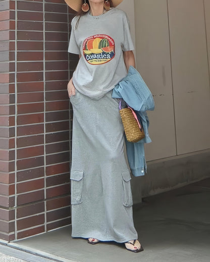 ヴィンテージタッチのスイカＴシャツ