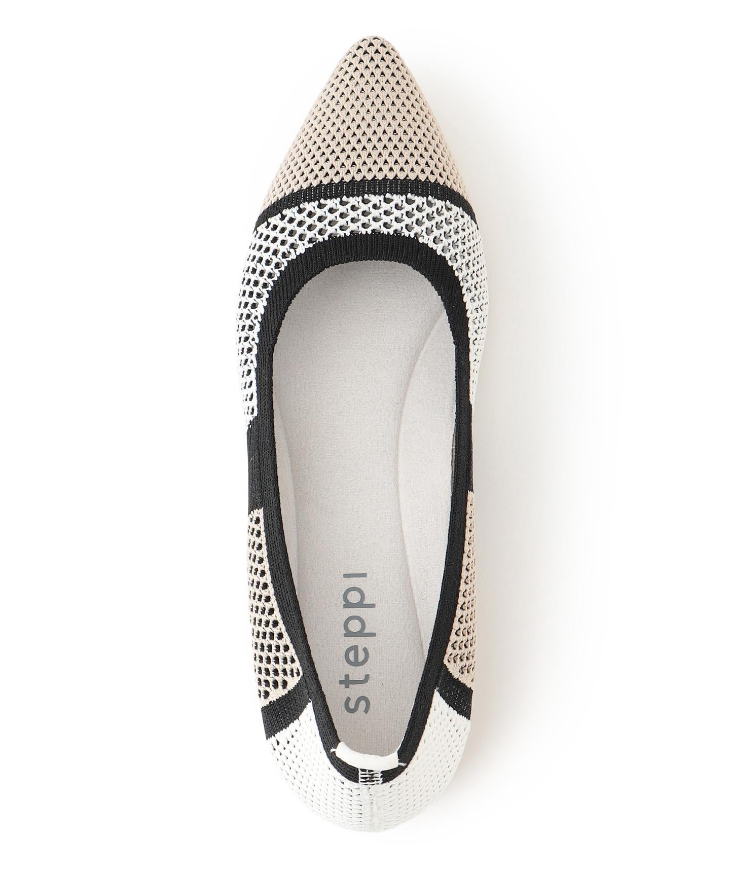 パターンメッシュ パンプス