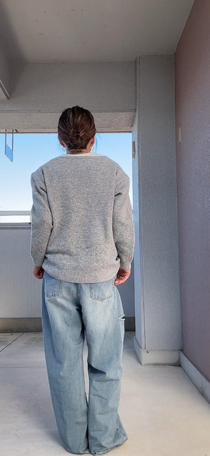 ノースリレイヤードニット