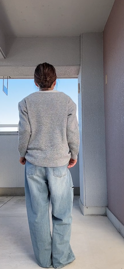 ノースリレイヤードニット