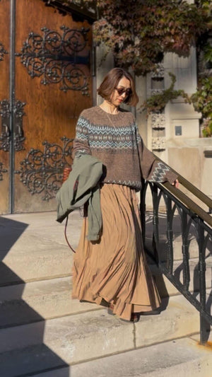 チョコレートBROWNノルディックセーター