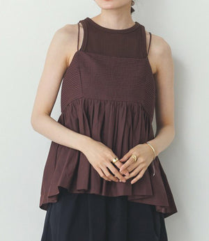 ピンタックキャミビスチェ