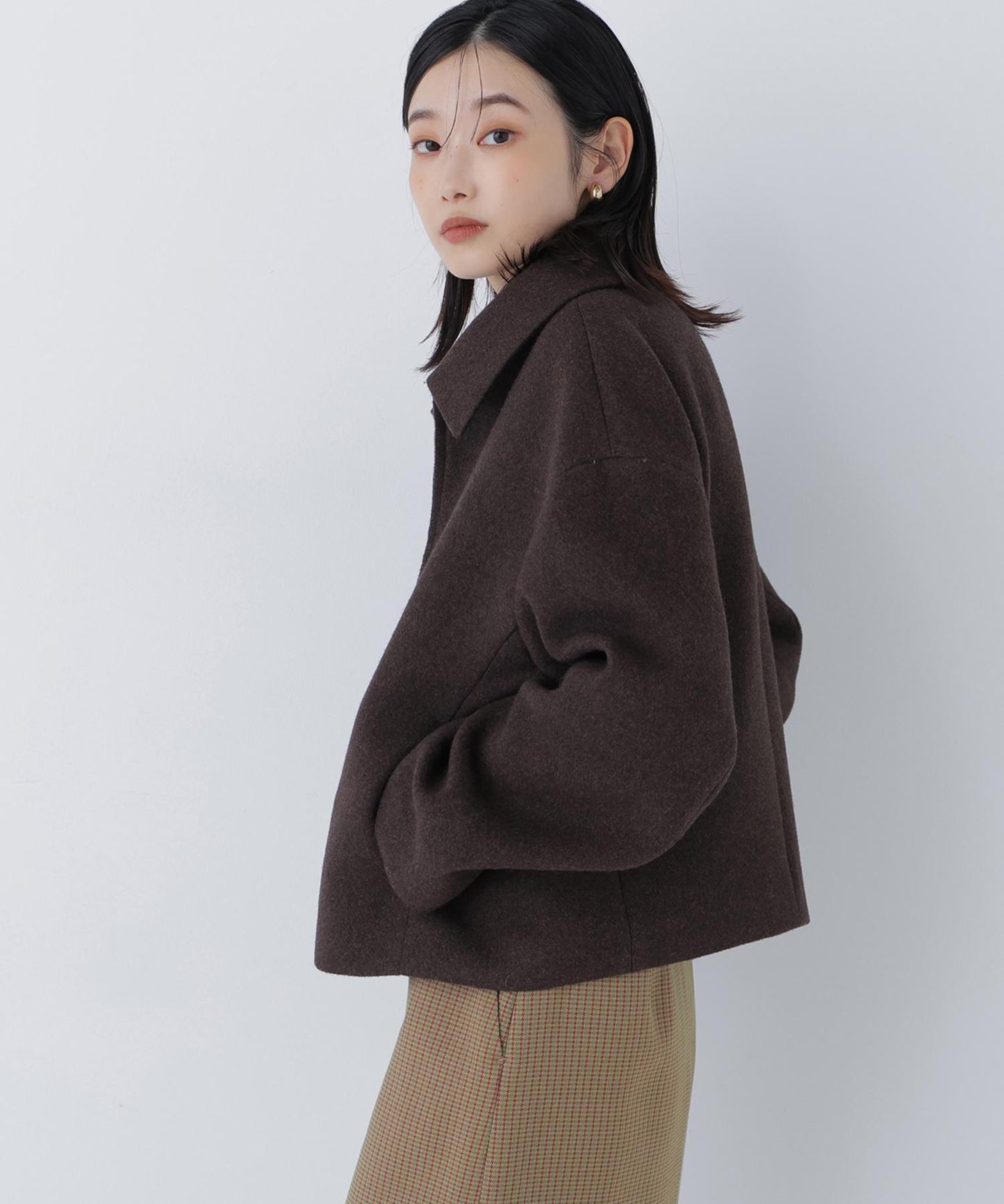 ＜朝比奈 彩さんコラボ＞ステンカラージップブルゾン