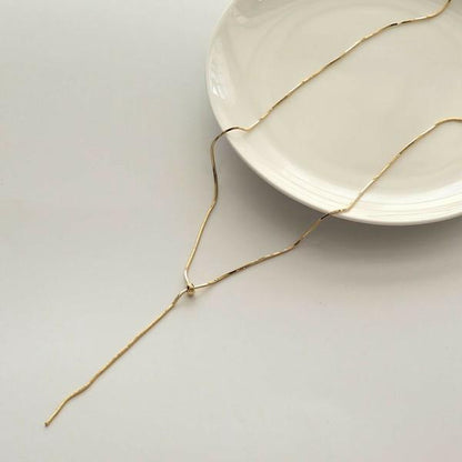 Yシェイプロングネックレス