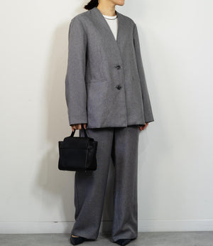 ツイードライクノーカラージャケット