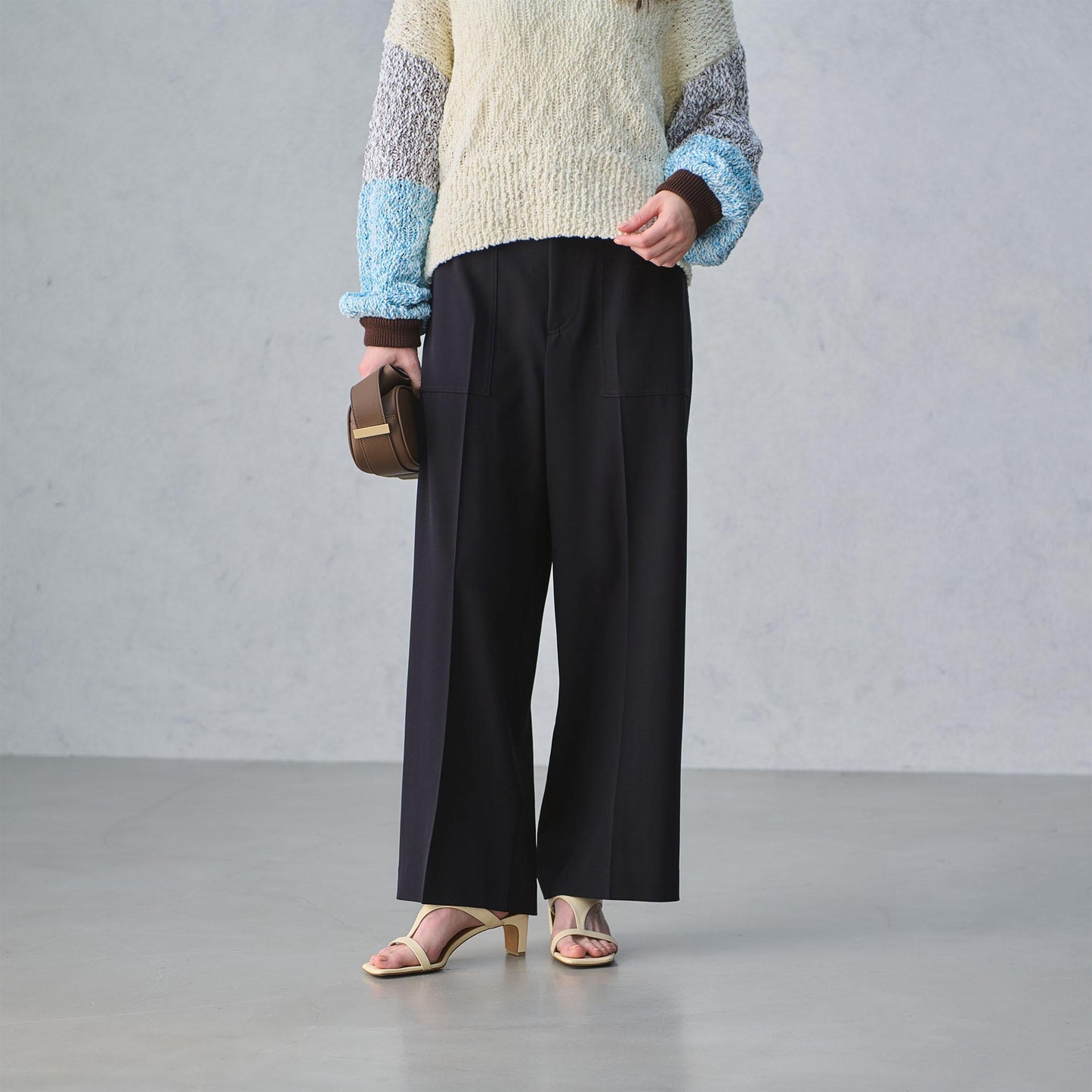 アセテートポリエステル ベイカーパンツ