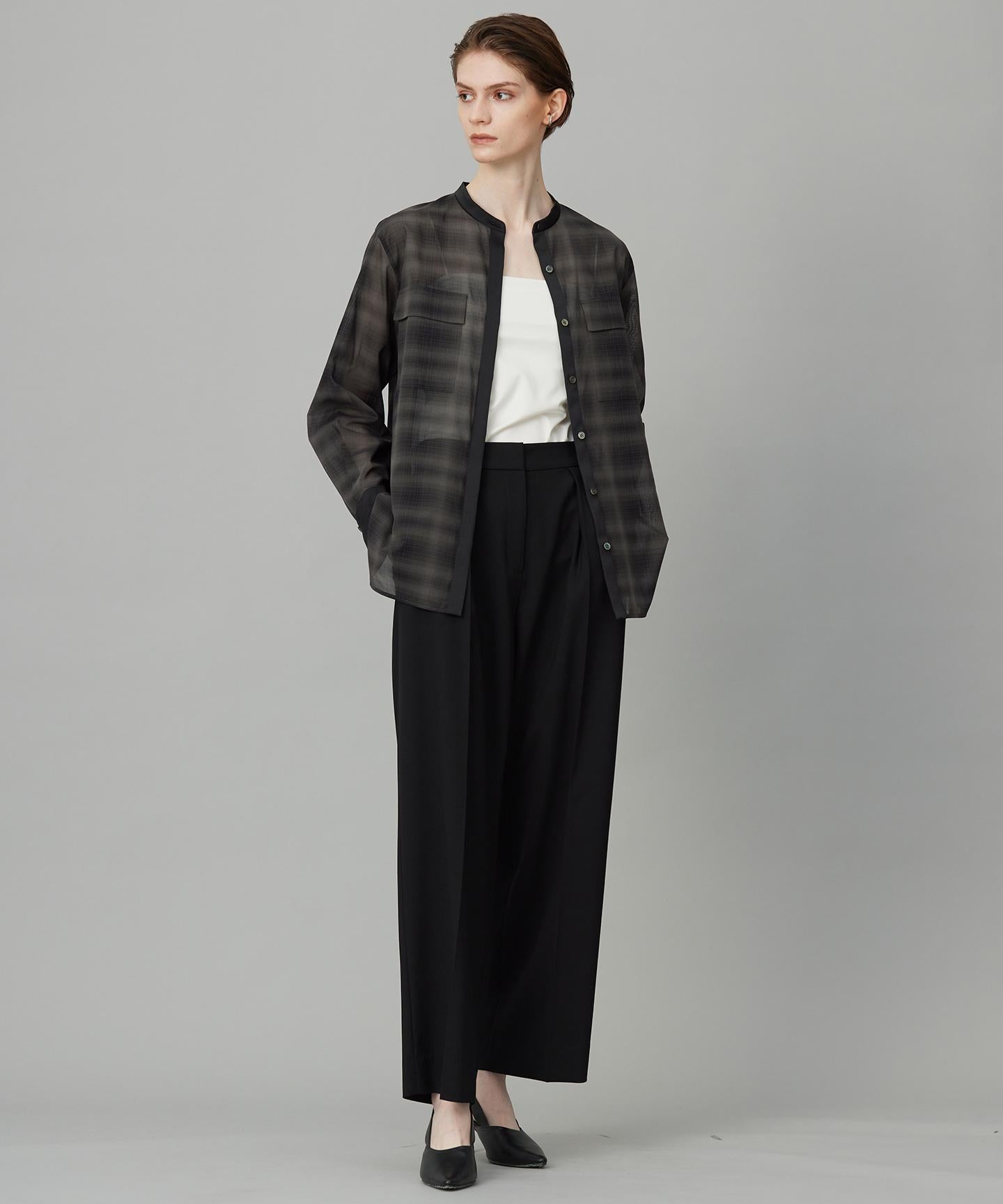 ウール2WAYストレッチ ワイドパンツ