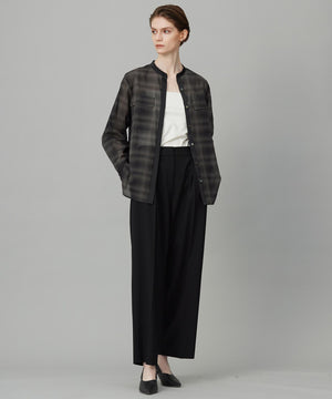 ウール2WAYストレッチ ワイドパンツ