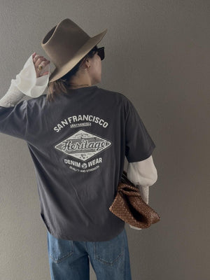 HaritageロゴバックプリントT