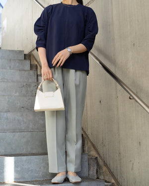 クルーネックボリュームスリーブカットソー