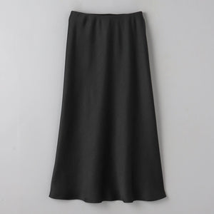 ポリエステルサテン マーメイドフレアスカート