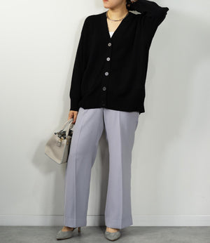 スムース編みルーズニットカーディガン