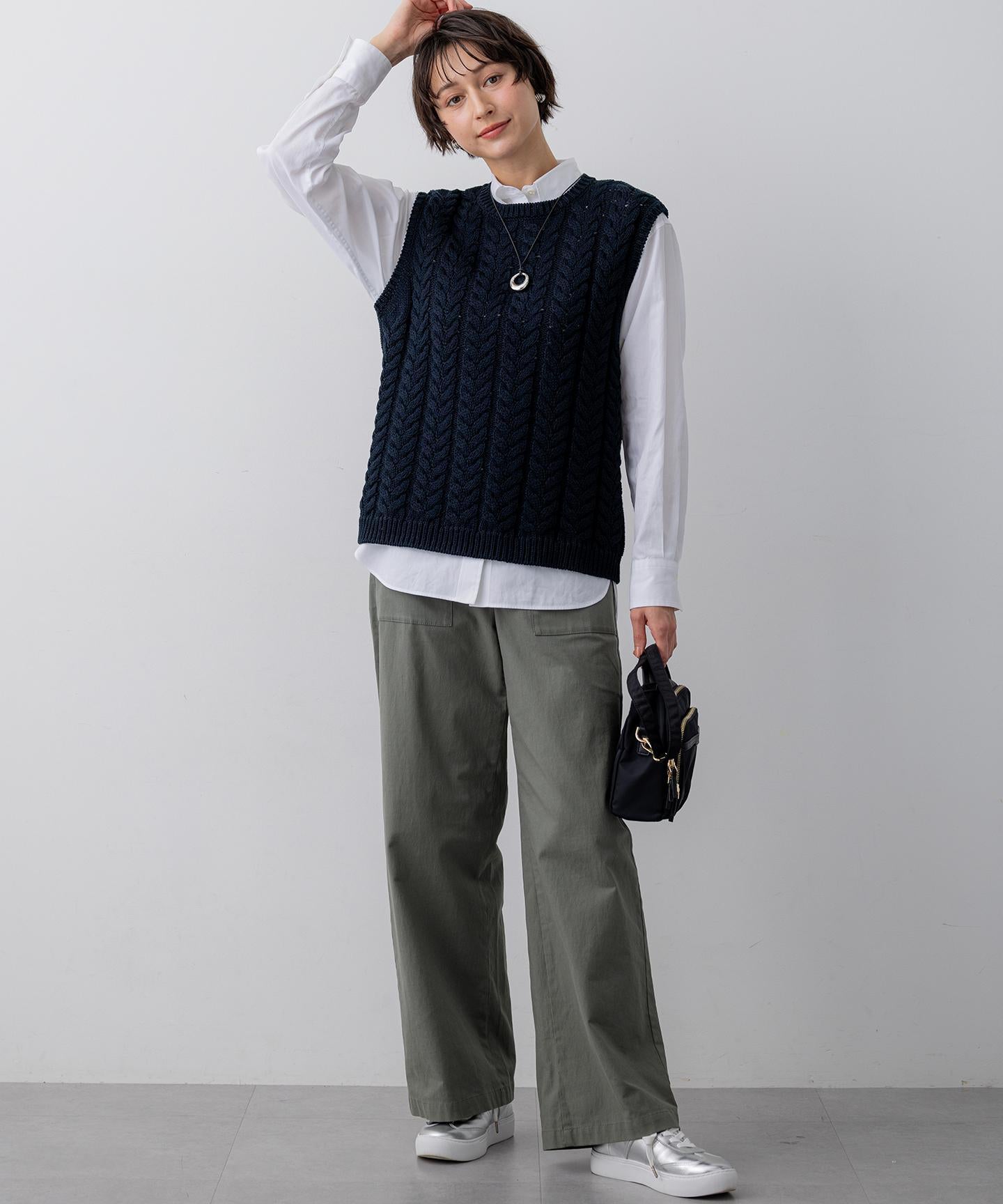 スラブツイルストレッチ ベイカーパンツ