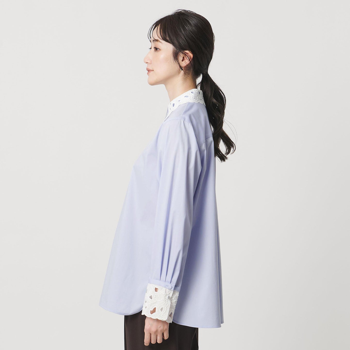 エンブロイダリー カラー シャツ ‐ウォッシャブル‐