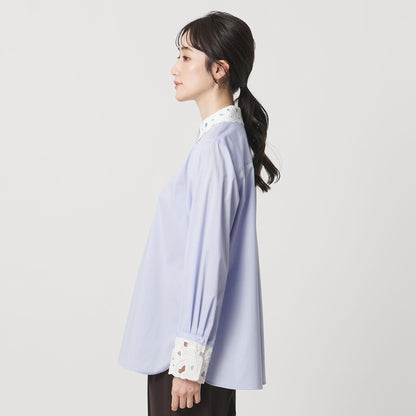 エンブロイダリー カラー シャツ ‐ウォッシャブル‐