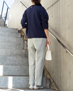 クルーネックボリュームスリーブカットソー