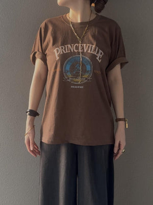 ヴィンテージライクPRINCEVILLEロゴTシャツ