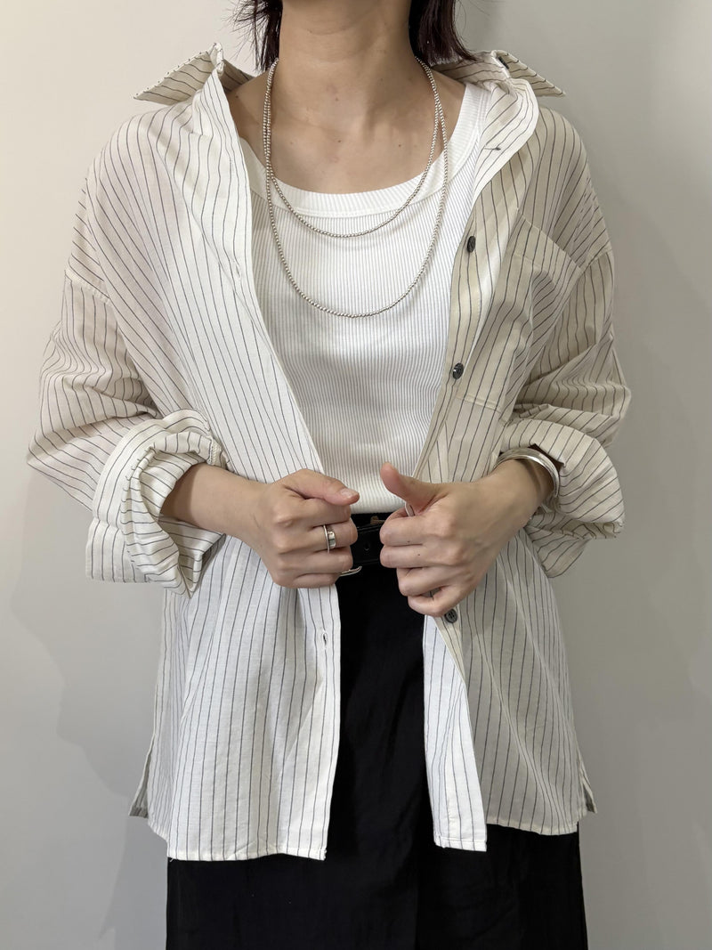マドレーヌストライプシャツ