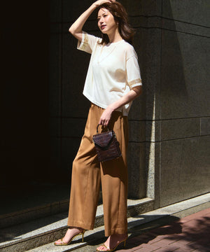 スエーディーサテン ワイド パンツ