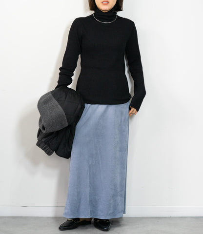 ストレッチスウェードAラインスカート