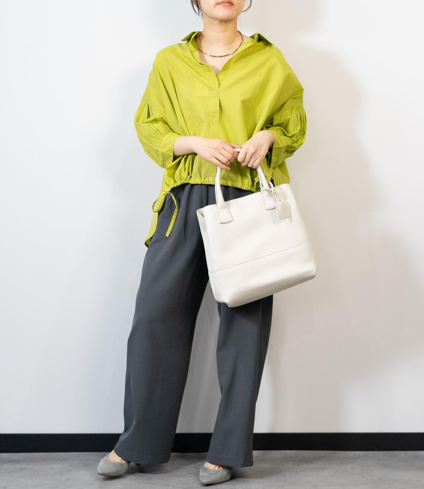 フロントドロストシアーシャツ