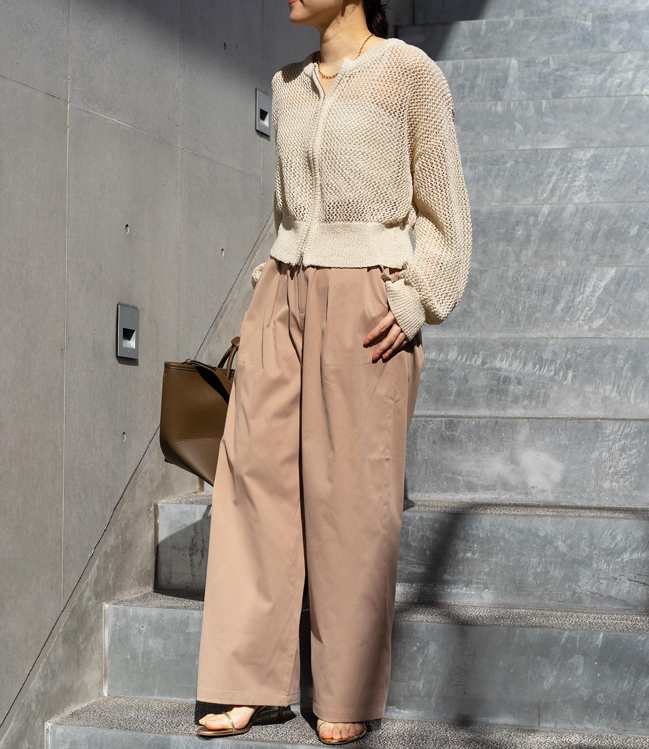 ダブルジップメッシュラメカーデブルゾン