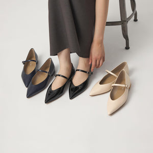 【WEB限定】ポインテッド ストラップ フラット20■↓↑