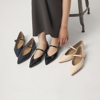 【WEB限定】ポインテッド ストラップ フラット20■↓↑