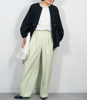 カットジョーゼットウエストマークブルゾン