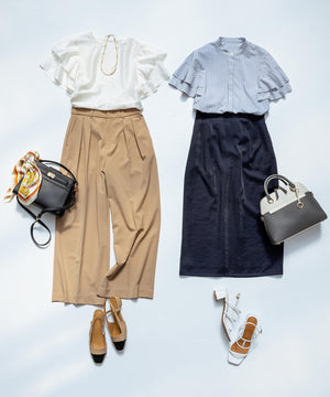 ドライタッチツイル ワイドパンツ