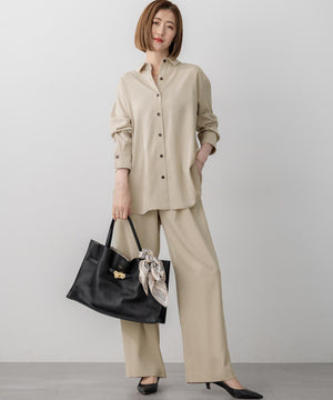 スエーディーサテン ワイド パンツ