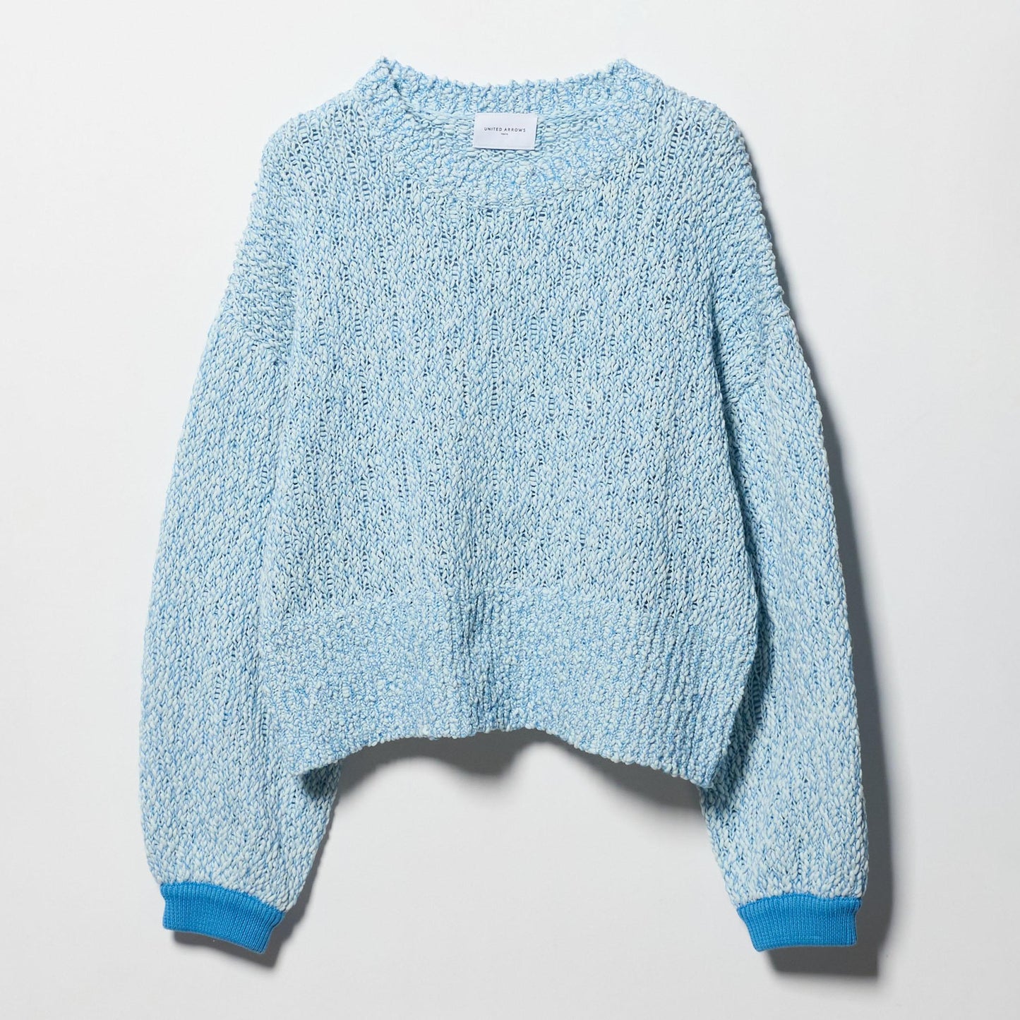 カラーミックス クルーネックニット