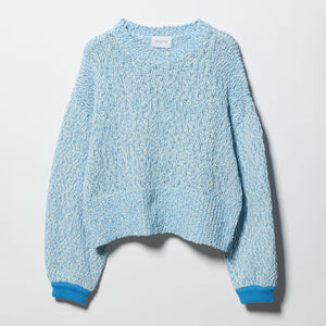 カラーミックス クルーネックニット