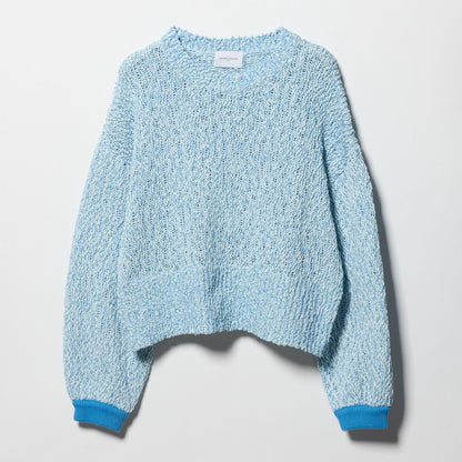 カラーミックス クルーネックニット