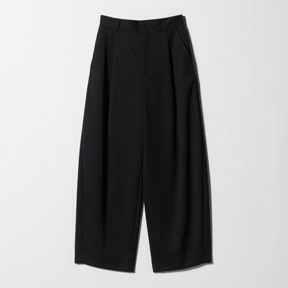 毛ポリエステル カーブパンツ ウォッシャブル