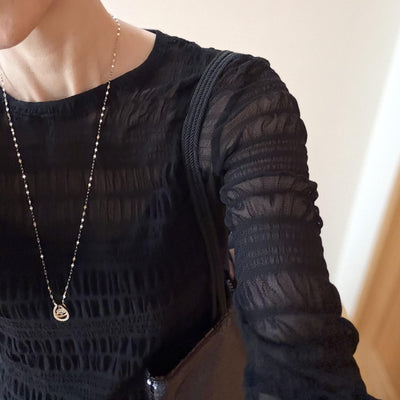 シャーリングシアーカットソー
