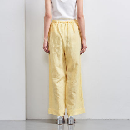 リネン パッチポケット イージーパンツ WHITE/YELLOW