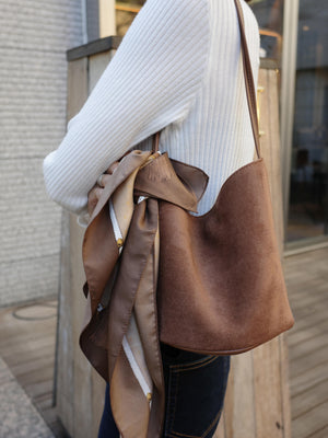 スエードサークルショルダーバッグ